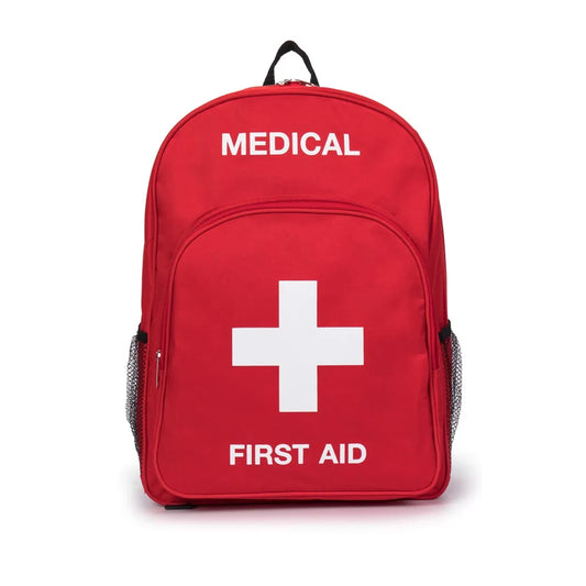 Red Emergency Bag First Aid Backpack Empty Medical First Aid Bag Treatment First Responder Trauma Bags for Preschool Child Care