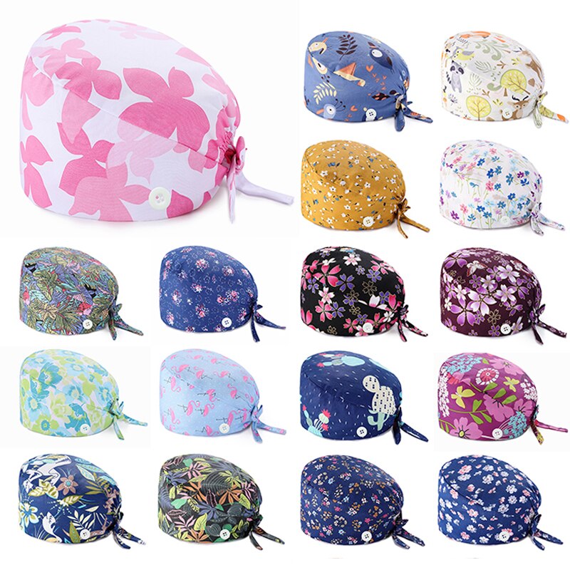 Butterfly Scrubs Nurse Hats